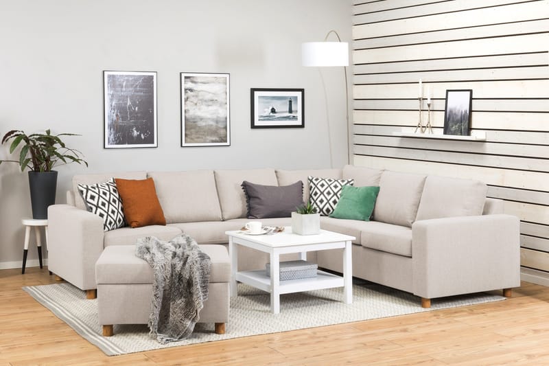 Crazy Fotpall med Förvaring 80x65 - Beige - Products - Möbler - Fåtölj & stolar - Pall & puff - Fotpallar