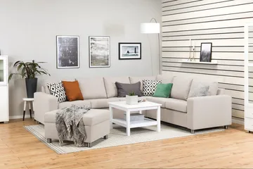 Crazy Fotpall med Förvaring 80x65 - Beige - Products - Möbler - Fåtölj & stolar - Pall & puff - Fotpallar