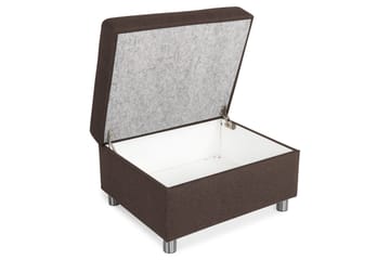 Crazy Fotpall med Förvaring 80x65 - Brun - Products - Möbler - Fåtölj & stolar - Pall & puff - Fotpallar