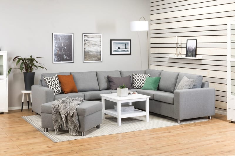 Crazy Fotpall med Förvaring 80x65 - Ljusgrå - Products - Möbler - Fåtölj & stolar - Pall & puff - Fotpallar