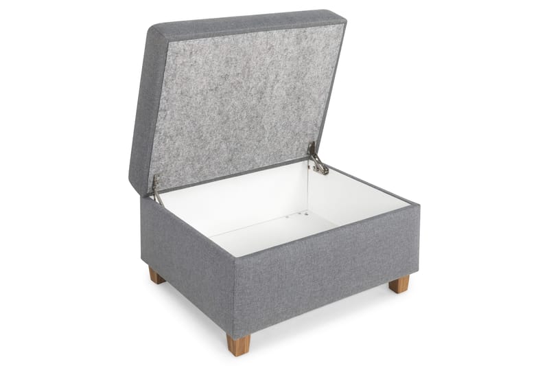 Crazy Fotpall med Förvaring 80x65 - Ljusgrå - Products - Möbler - Fåtölj & stolar - Pall & puff - Fotpallar