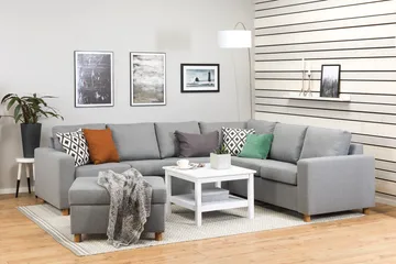 Crazy Fotpall med Förvaring 80x65 - Ljusgrå - Products - Möbler - Fåtölj & stolar - Pall & puff - Fotpallar
