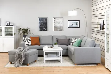 Crazy Fotpall med Förvaring 80x65 - Ljusgrå - Products - Möbler - Fåtölj & stolar - Pall & puff - Fotpallar