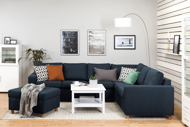 Crazy Fotpall med Förvaring 80x65 - Mörkblå - Products - Möbler - Fåtölj & stolar - Pall & puff - Fotpallar