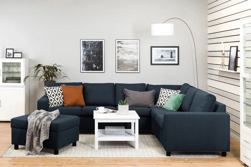 Crazy Fotpall med Förvaring 80x65 - Mörkblå - Products - Möbler - Fåtölj & stolar - Pall & puff - Fotpallar