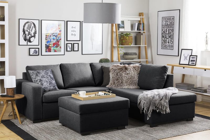 Crazy Fotpall med Förvaring 80x65 - Mörkgrå - Products - Möbler - Fåtölj & stolar - Pall & puff - Fotpallar