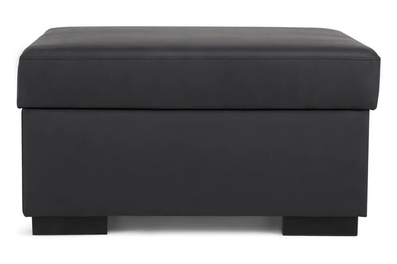 Crazy Fotpall med Förvaring 80x65 - Svart Konstläder - Products - Möbler - Fåtölj & stolar - Pall & puff - Fotpallar