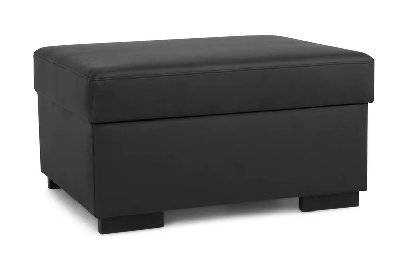 Crazy Fotpall med Förvaring 80x65 - Svart Konstläder - Products - Möbler - Fåtölj & stolar - Pall & puff - Fotpallar