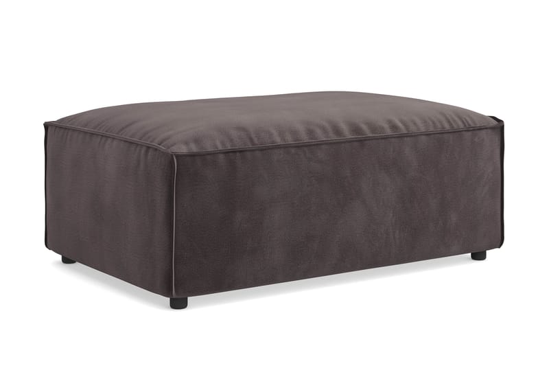 Cubo 1-sits  Rektangulär Fotpallsmodul i Sammet 120 cm bred - Mörkgrå - Products - Möbler - Fåtölj & stolar - Pall & puff - Fotpallar