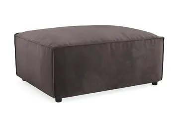 Cubo 1-sits  Rektangulär Fotpallsmodul i Sammet 80 cm bred - Mörkgrå - Products - Möbler - Fåtölj & stolar - Pall & puff - Fotpallar