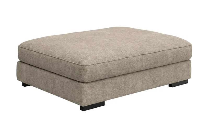 Dubai Fotpall i Tyg, Beige/Grå