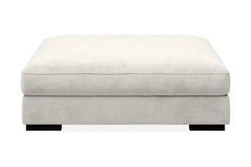 Dubai Fotpall Sammet - Vit - Products - Möbler - Fåtölj & stolar - Pall & puff - Fotpallar