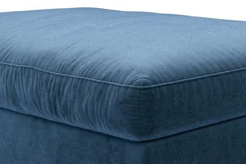 Dubai Rektangulär Fotpall 120x95 cm i Sammet - Blå - Products - Möbler - Fåtölj & stolar - Pall & puff - Fotpallar
