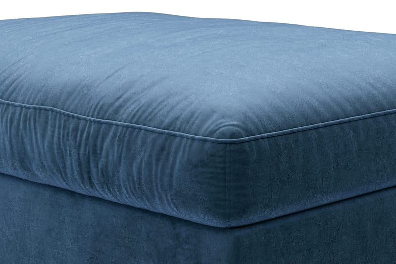 Dubai Rektangulär Fotpall 120x95 cm i Sammet - Blå - Products - Möbler - Fåtölj & stolar - Pall & puff - Fotpallar