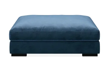 Dubai Rektangulär Fotpall 120x95 cm i Sammet - Blå - Products - Möbler - Fåtölj & stolar - Pall & puff - Fotpallar