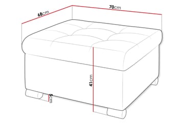Dynir Fotpall 68 cm - Orange - Products - Möbler - Fåtölj & stolar - Pall & puff - Fotpallar