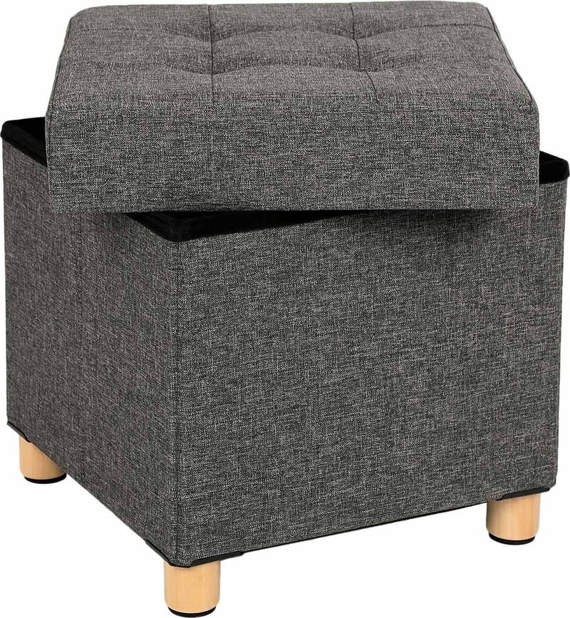 Fideli sittpuff med förvaring - Grå - Grå - Products - Möbler - Fåtölj & stolar - Pall & puff - Sittpuff