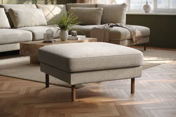 Florenz Fotpall - Grå/Beige - Products - Möbler - Fåtölj & stolar - Pall & puff - Fotpallar