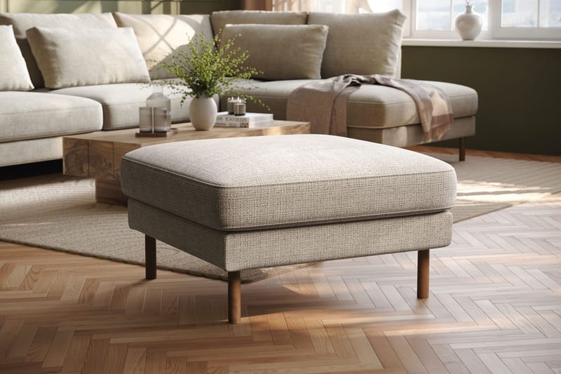 Florenz Fotpall - Grå/Beige - Products - Möbler - Fåtölj & stolar - Pall & puff - Fotpallar