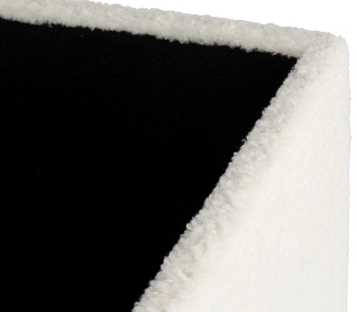 Fotpall med förvaring i teddy tyg - Vit - Products - Möbler - Fåtölj & stolar - Pall & puff - Fotpallar