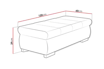 Gamal Fotpall 60 cm - Rosa - Products - Möbler - Fåtölj & stolar - Pall & puff - Fotpallar