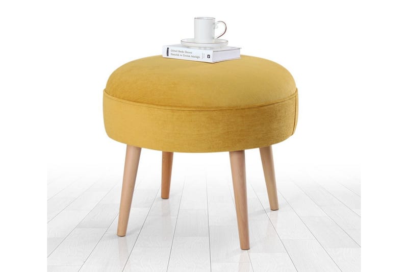 Graysen Sittpuff 40 cm - Gul - Products - Möbler - Fåtölj & stolar - Pall & puff - Sittpuff