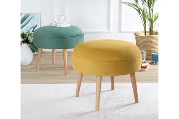 Graysen Sittpuff 40 cm - Gul - Products - Möbler - Fåtölj & stolar - Pall & puff - Sittpuff
