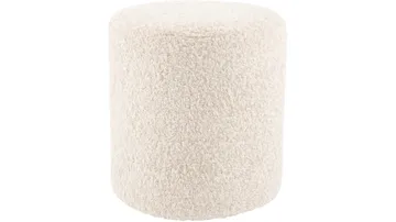 House Puff 35 cm Rund Teddy - Vit - Products - Möbler - Fåtölj & stolar - Pall & puff - Sittpuff