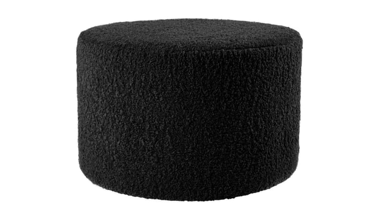 House Puff 55 cm Rund Teddy, Svart