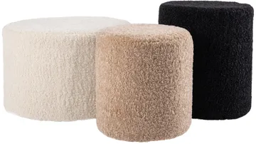 House Puff 35 cm Rund Teddy - Beige - Products - Möbler - Fåtölj & stolar - Pall & puff - Sittpuff