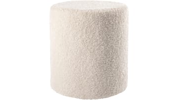 House Puff 40 cm Rund Teddy - Vit - Products - Möbler - Fåtölj & stolar - Pall & puff - Sittpuff