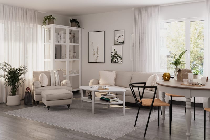 Howard Classic Fotpall - Beige - Products - Möbler - Fåtölj & stolar - Pall & puff - Fotpallar