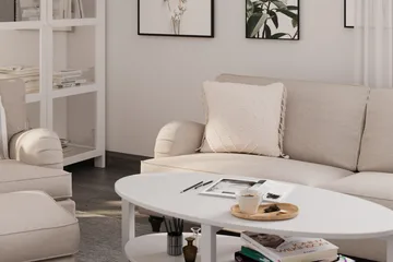 Howard Classic Fotpall - Beige - Products - Möbler - Fåtölj & stolar - Pall & puff - Fotpallar