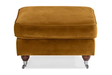 Howard Riviera Fotpall Sammet - Amber - Products - Möbler - Fåtölj & stolar - Pall & puff - Fotpallar