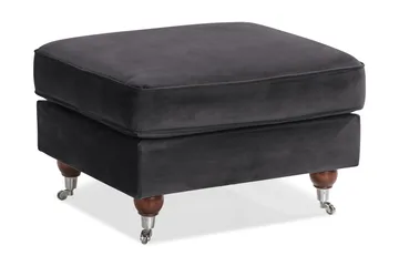Howard Riviera Fotpall Sammet - Mörkgrå - Products - Möbler - Fåtölj & stolar - Pall & puff - Fotpallar