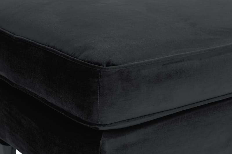 Howard Riviera Fotpall Sammet - Svart - Products - Möbler - Fåtölj & stolar - Pall & puff - Fotpallar