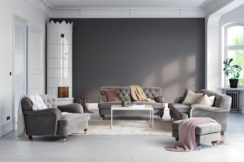 Howard Riviera Fotpall - Silvergrå - Products - Möbler - Fåtölj & stolar - Pall & puff - Fotpallar