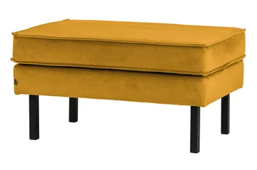 Lissbon Fotpall Sammet - Ockra - Products - Möbler - Fåtölj & stolar - Pall & puff - Fotpallar