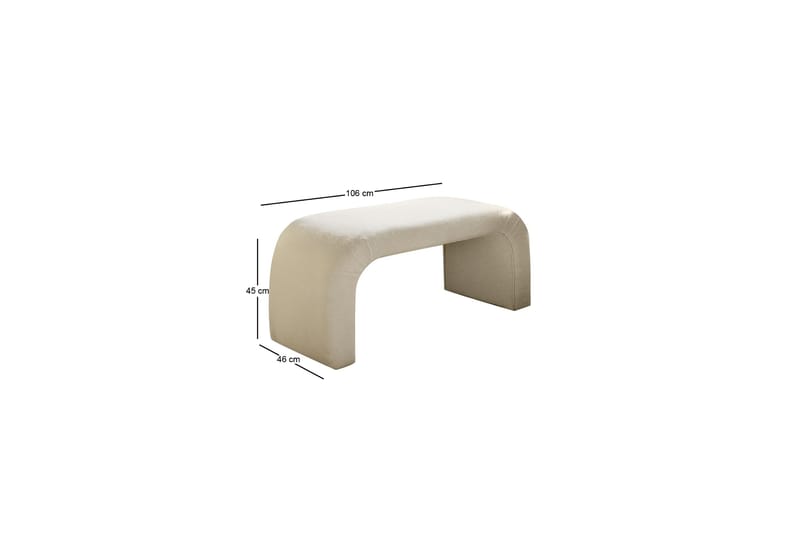 Manav Sittpuff 106 cm - Vit - Products - Möbler - Fåtölj & stolar - Pall & puff - Sittpuff