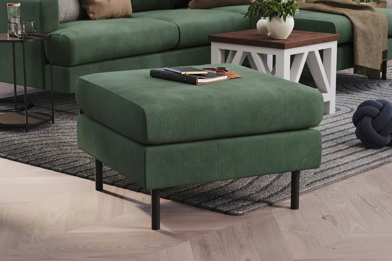 Menard Compact Fotpall 68 cm - Grön - Products - Möbler - Fåtölj & stolar - Pall & puff - Fotpallar