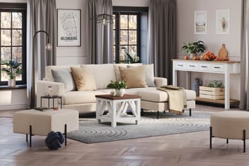 Menard Compact Sittpuff 60 cm Kvadratisk - Beige - Products - Möbler - Fåtölj & stolar - Pall & puff - Sittpuff