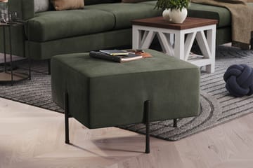 Menard Compact Sittpuff 60 cm Kvadratisk - Mörkgrön - Products - Möbler - Fåtölj & stolar - Pall & puff - Sittpuff