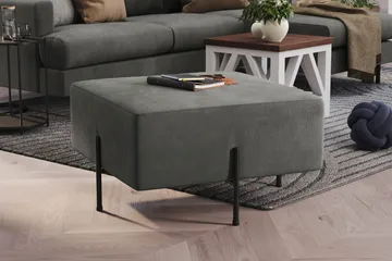 Menard Compact Sittpuff 70 cm Kvadratisk - Grå - Products - Möbler - Fåtölj & stolar - Pall & puff - Sittpuff