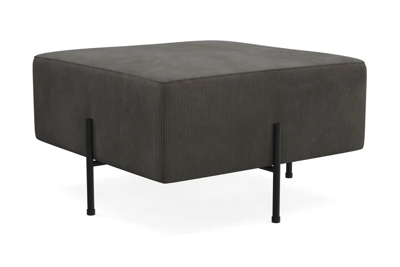 Menard Compact Sittpuff 70 cm Kvadratisk - Mörkgrå - Products - Möbler - Fåtölj & stolar - Pall & puff - Sittpuff
