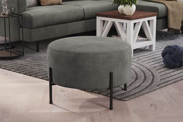 Menard Compact Sittpuff Rund 60 cm - Grå - Products - Möbler - Fåtölj & stolar - Pall & puff - Sittpuff
