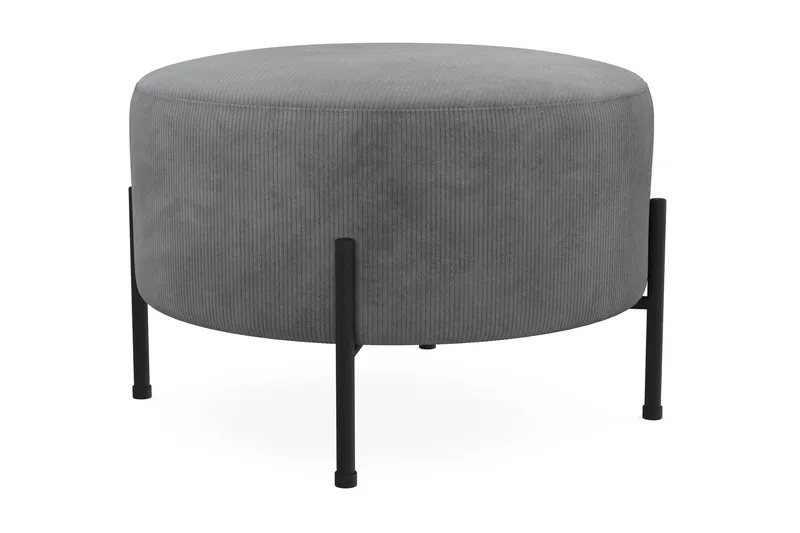 Menard Compact Sittpuff Rund 60 cm - Grå - Products - Möbler - Fåtölj & stolar - Pall & puff - Sittpuff