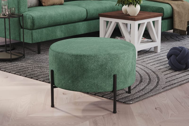 Menard Compact Sittpuff Rund 60 cm - Grön - Products - Möbler - Fåtölj & stolar - Pall & puff - Sittpuff