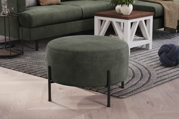 Menard Compact Sittpuff Rund 60 cm - Mörkgrön - Products - Möbler - Fåtölj & stolar - Pall & puff - Sittpuff