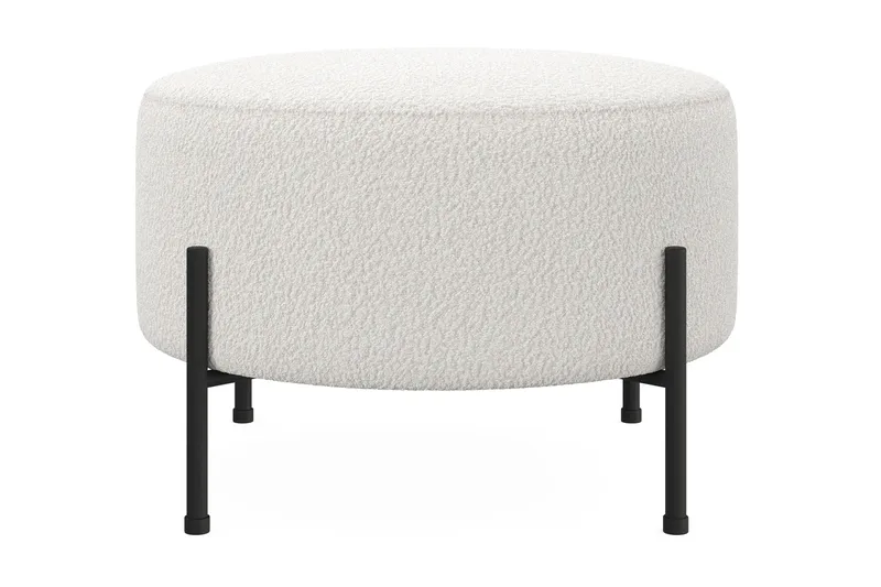 Menard Compact Sittpuff Rund 60 cm - Vit - Products - Möbler - Fåtölj & stolar - Pall & puff - Sittpuff