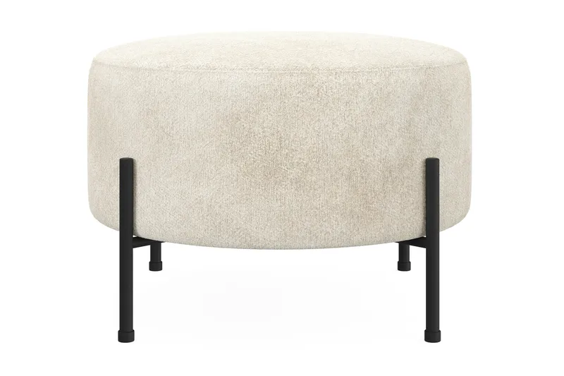 Menard Compact Sittpuff Rund 60 cm - Vit - Products - Möbler - Fåtölj & stolar - Pall & puff - Sittpuff